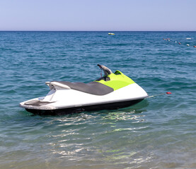speedboat at sea. close-up. no people