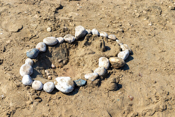 heart on the beach