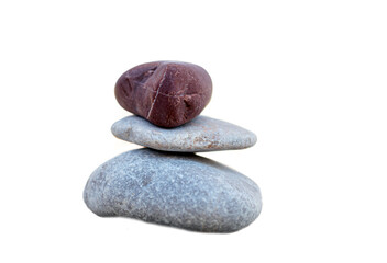 zen stones isolated on white