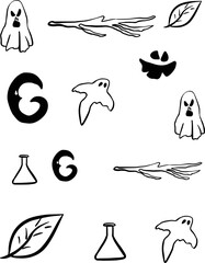 Set Of Halloween Graphics