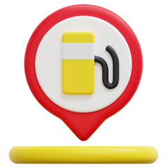 petrol station 3d render icon illustration