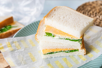 青じそとチーズのサンドイッチ