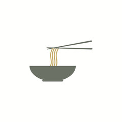 Noodles icon vector illustration logo design.