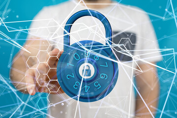 security data code digital in hand
