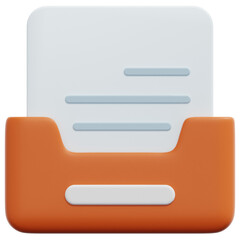 documents 3d render icon illustration