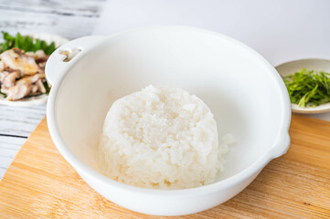 混ぜご飯の下ごしらえ