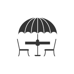 Cafe umbrella icon. Glyph style. Can be used for web and mobile.