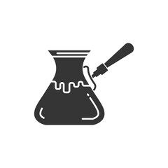 Turkish cezve icon. Glyph style. Can be used for web and mobile.