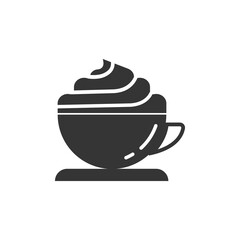 Cappuccino icon. Glyph style. Can be used for web and mobile.