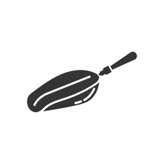 Coffee bean scoop icon. Glyph style. Can be used for web and mobile.
