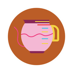 Coffee jug icon. Flat vector design. Can be used for web and mobile.
