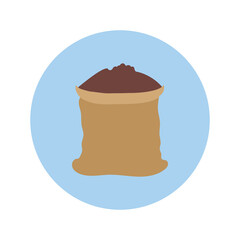 Coffee sack icon. Flat vector design. Can be used for web and mobile.