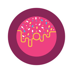 Donut icon. Flat vector design. Can be used for web and mobile.