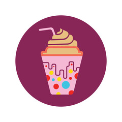 Frappe icon. Flat vector design. Can be used for web and mobile.