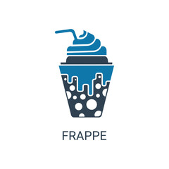 Frappe icon. Flat style. Can be used for web and mobile.