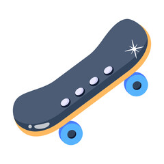 A handy flat icon of skateboard 