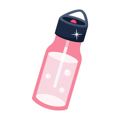A handy flat icon design of water bottle 