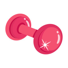 Gym equipment, trendy flat icon of dumbbell