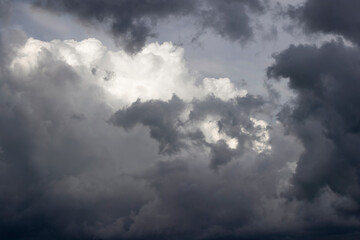 Close up background image of storm clouds