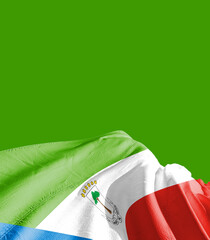  Equatorial Guinea national flag cloth fabric waving - Image