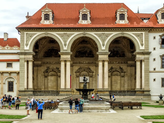 Obraz premium Wallenstein Palace Prague. This is one of the most emblematic buildings of the early Baroque era and currently the seat of the Czech Senate. 