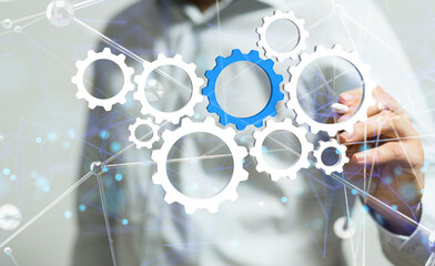 gear Technology setting concept background.