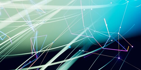 Digital technology background. Network connection dots and lines.
