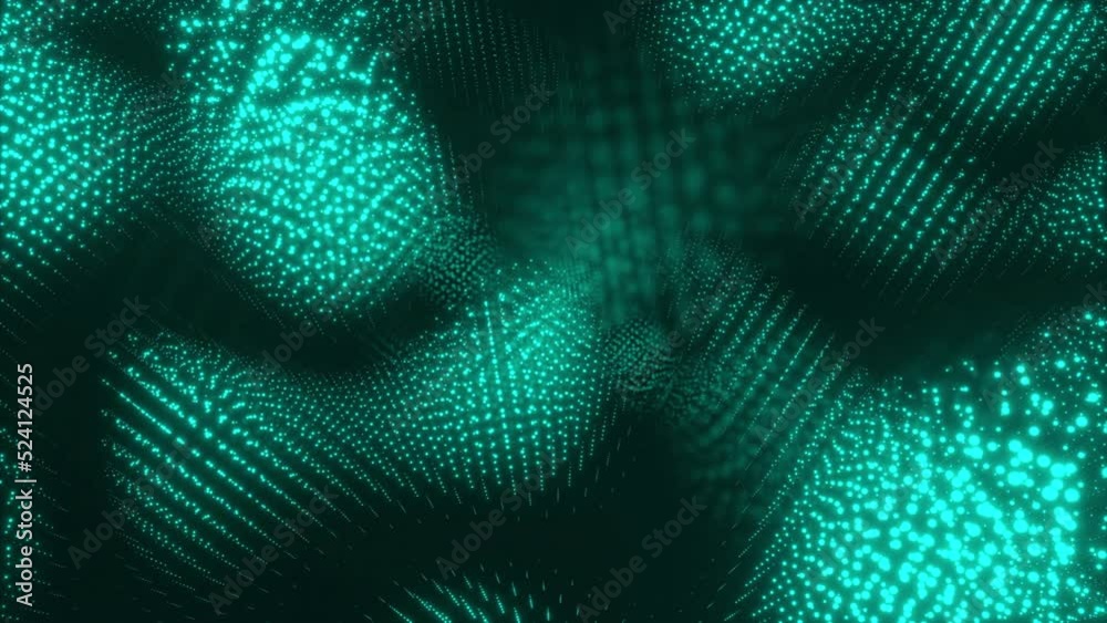 Poster concept view of neurons firing in an artificial intelligence, deep learning neural network. design. 