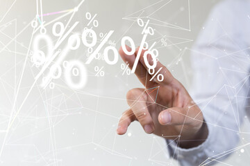 percent shopping digital in hand