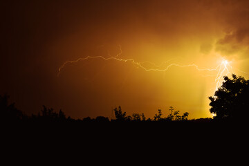 lightning in the night