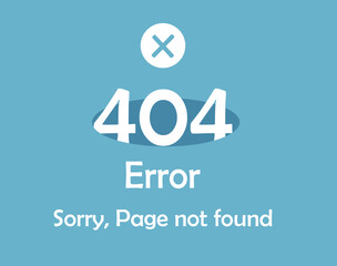 Page not found. Error 404 landing page template. Page is lost. 