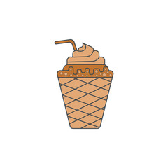 Frappe icon. linear style. Can be used for web and mobile. Vector icon.