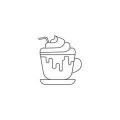Cappuccino vector icon. Black filled style. Can be used for web and mobile.