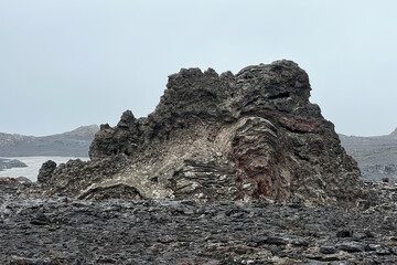 Lava rock in the highlands in Iceland. 