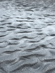 Mud sculpted by an ebbing glacial river in Iceland.