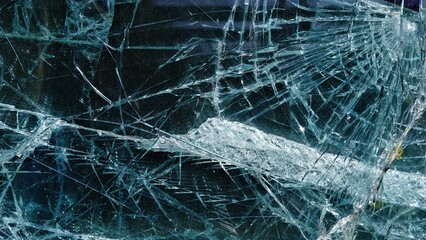 cracked glass, marble texture as background