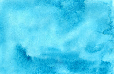 hand drawn abstract blue watercolor background texture