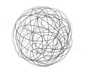 A confusing thought. Doodle. Vector. Doubt.