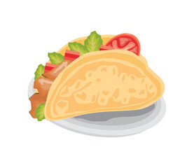 taco food in plate