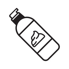 Beauty cosmetics wash foam icon | Black Vector illustration |