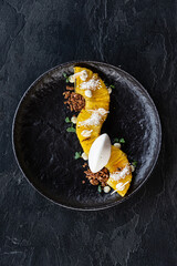 grilled pineapple with ice cream