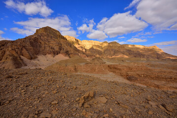 Holy Land of Israel. The Timna Valley. The copper mining of the King Solomon.