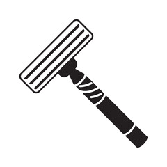 Beauty salon shaving razor icon | Black Vector illustration |