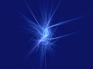 bright abstract blue plasma, high frequency field in space. Cosmic energy from stars and galaxies