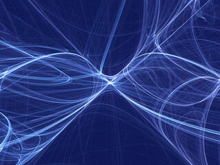 bright abstract blue plasma, high frequency field in space. Cosmic energy from stars and galaxies