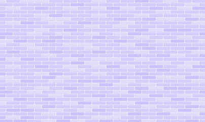 Pastel purple brick wall background. Flat vector illustration