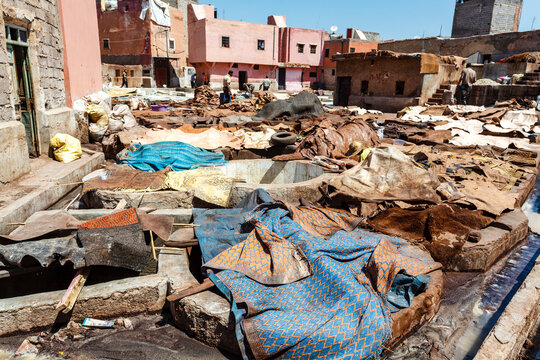 Tanneries in Marrakesh, Morocco, North Africa