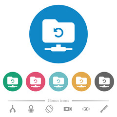 FTP undo flat round icons