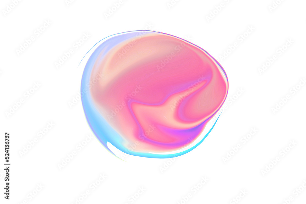 Wall mural colored graphic elements. dynamic lines. gradient banners with flowing liquid forms. template for th