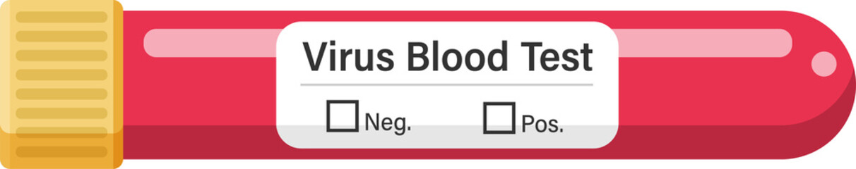 Virus blood test icon sign